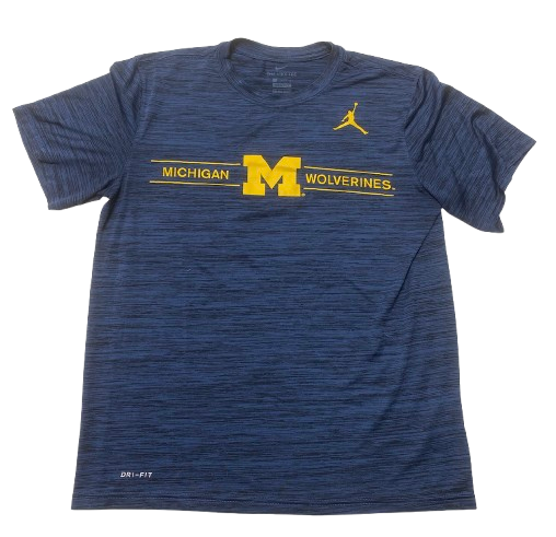 Whitney Sollom Michigan Basketball Team Issued Workout Shirt (Size M)