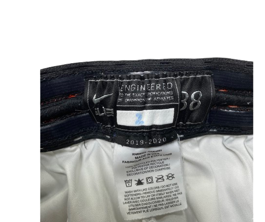 Kipper Nichols Illinois Basketball 2019-2020 Game Worn Shorts (Size 38)