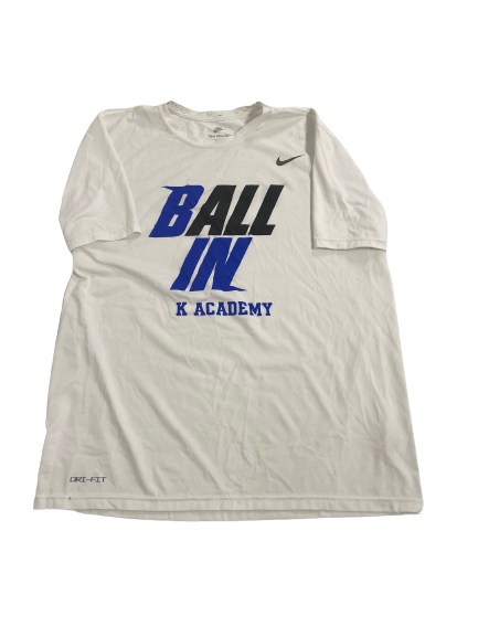 Dereck Lively II Duke Basketball Player Exclusive "K ACADEMY" "BALL IN" T-Shirt (Size XL)