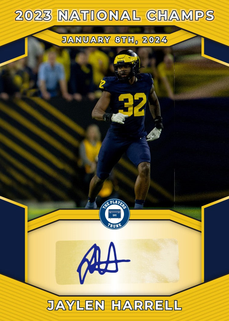Jaylen Harrell SIGNED "2023 CHAMPS" National Champs Edition Card
