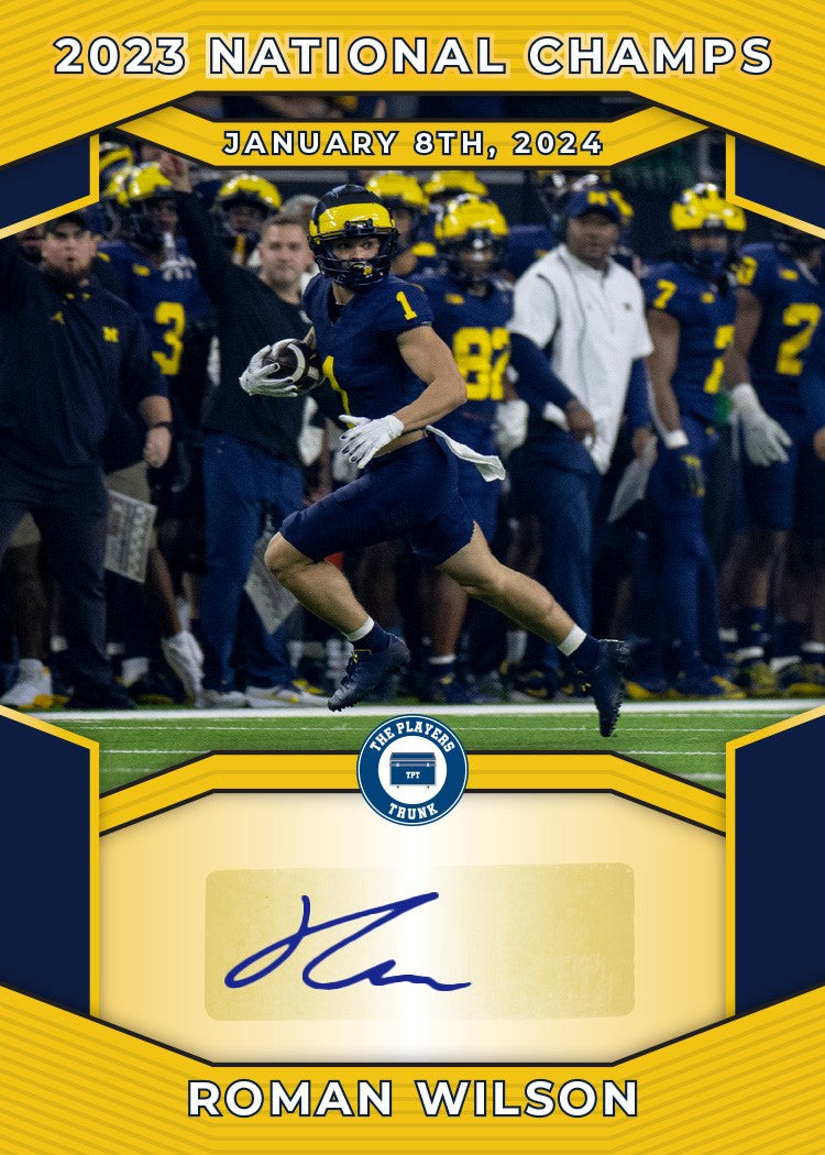 Roman Wilson SIGNED "2023 CHAMPS" National Champs Edition Card