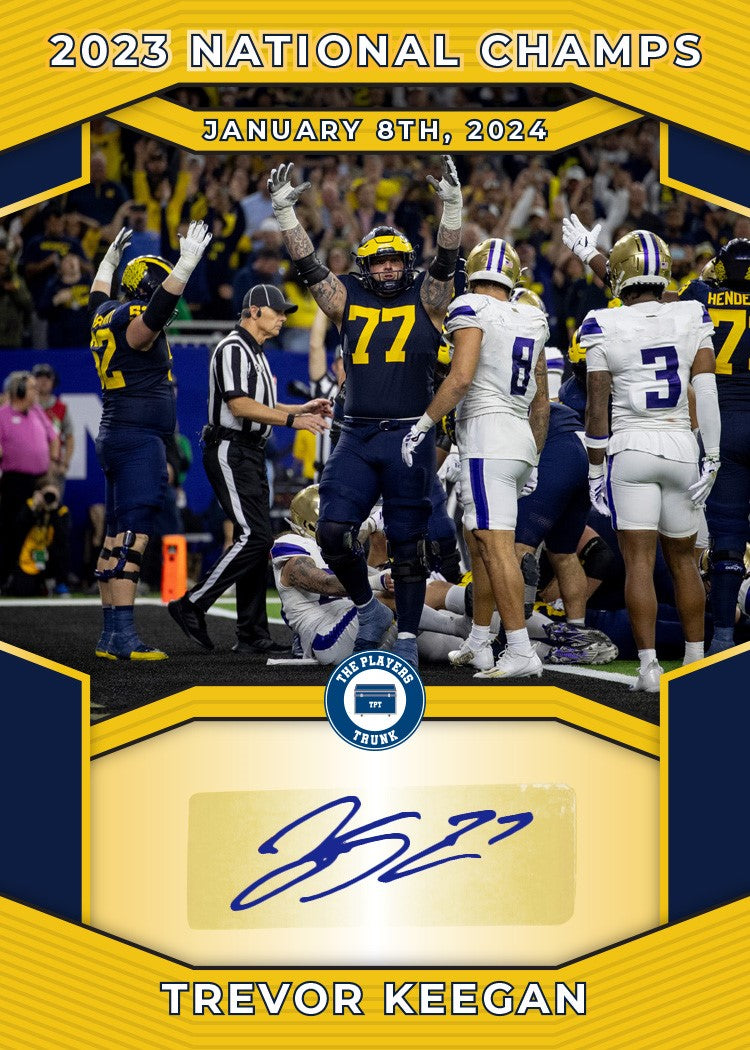 Trevor Keegan SIGNED "2023 CHAMPS" National Champs Edition Card