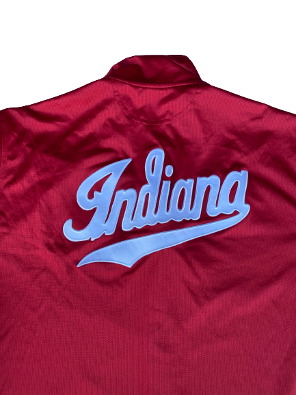 Max Bielfeldt Indiana Basketball Player Exclusive Button-Down Warm-Up Jacket (Size XXL)