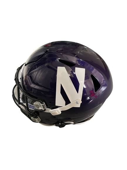 Jeffery Pooler Jr. Northwestern Football Game Worn Purple Helmet