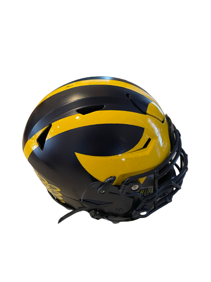 2019 michigan football helmets Stephen Spanellis Michigan Football 2019-2020 Game Worn Helmet (with C – The Players Trunk