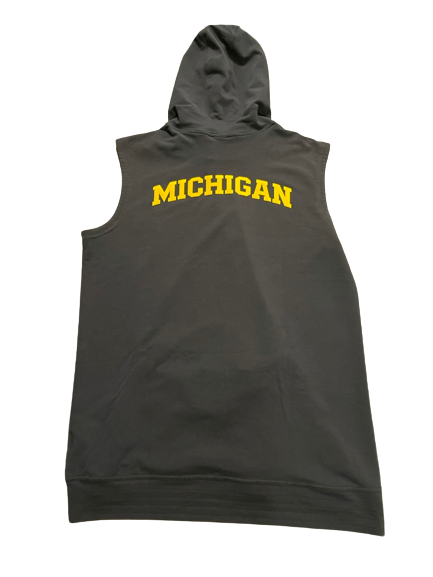 Hassan Haskins Michigan Football Team Issued Jordan Performance Hoodie with Player Tag (Size L)