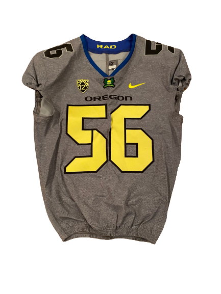 Bryson Young Oregon Football Game Worn Limited Edition Jersey (Size 42) - Photo Matched