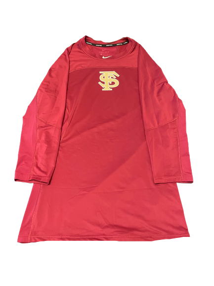 Mat Nelson Florida State Baseball Team Exclusive 3/4-Sleeve Workout Shirt (Size XL)