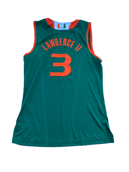 Anthony Lawrence Miami Basketball Game Worn Jersey (Size M)