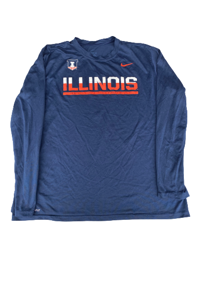 Hardy Nickerson Jr. Illinois Football Team Issued Long Sleeve Shirt (Size XL)