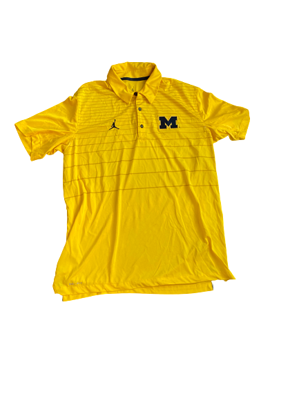 Zavier Simpson Michigan Jordan Polo Shirt (Size L)