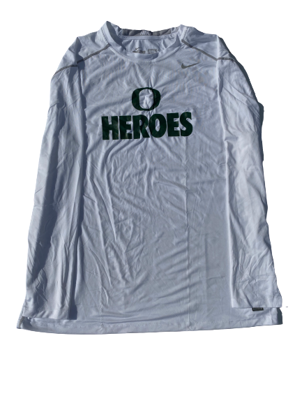 E.J. Singler Oregon Player Exclusive "Heroes" Game Shooting Shirt (Size XXL Compression)