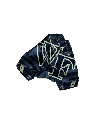 Alex Bachman Wake Forest Football Signed Gloves (Size XL)