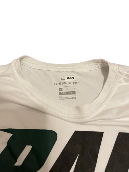 Gabe Brown Michigan State Basketball Team Issued "BALL IN" Bench Shirt with Number Tag (Size L)