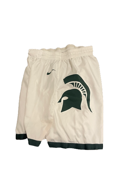 Gabe Brown Michigan State Basketball 2020-2021 GAME WORN Shorts (Size 38) - Photo Matched