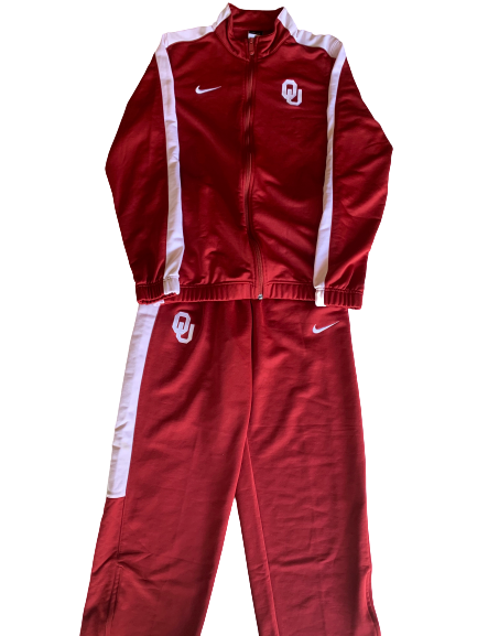 James Fraschilla Oklahoma Basketball Full Travel Suit - Jacket AND Sweatpants (Size M)