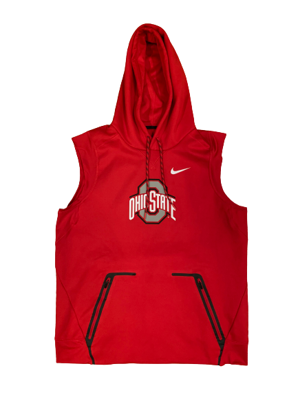 Zach Hoover Ohio State Football Sleeveless Hoodie (Size L)