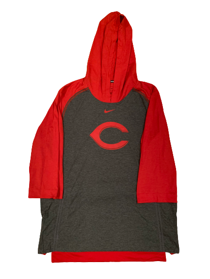 Packy Naughton Cincinnati Reds 3/4 Sleeve Hoodie (Size L)