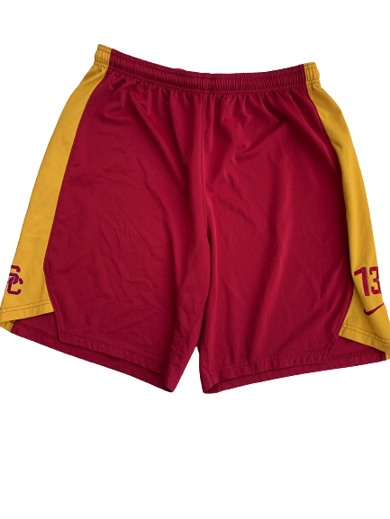 Quinton Adlesh USC Basketball Practice Shorts with 