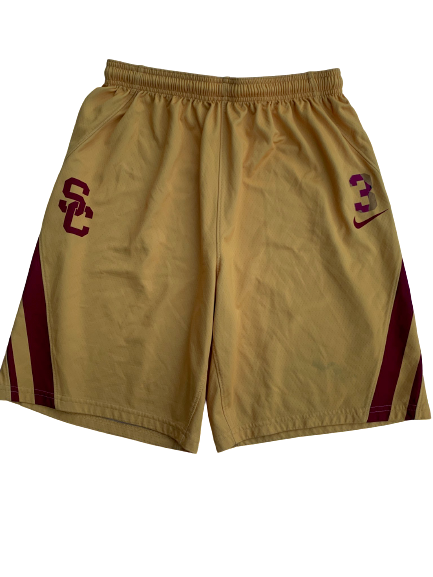 Quinton Adlesh USC Basketball Practice Shorts with 
