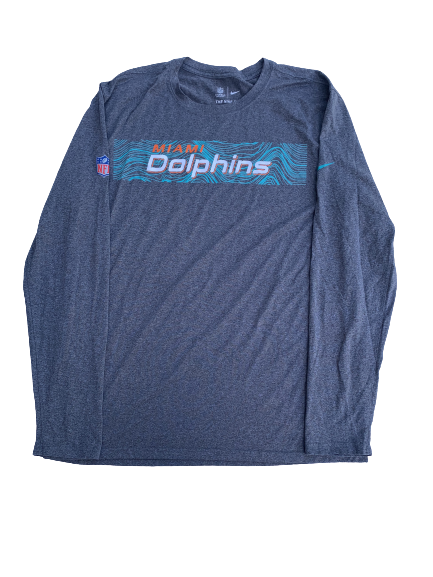 Miami Dolphins Long Sleeve Shirt (Size L)