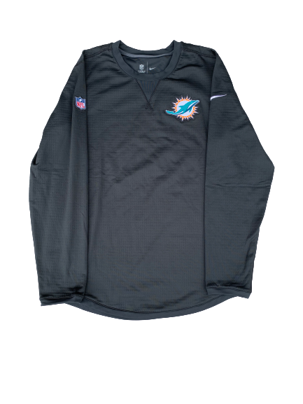 Miami Dolphins "Waffle" Crew Neck Sweatshirt (Size M)