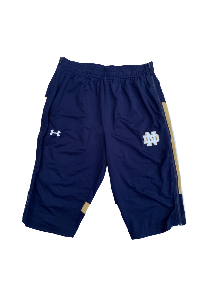 T.J. Gibbs Notre Dame Basketball Zipper Shorts (Size L)