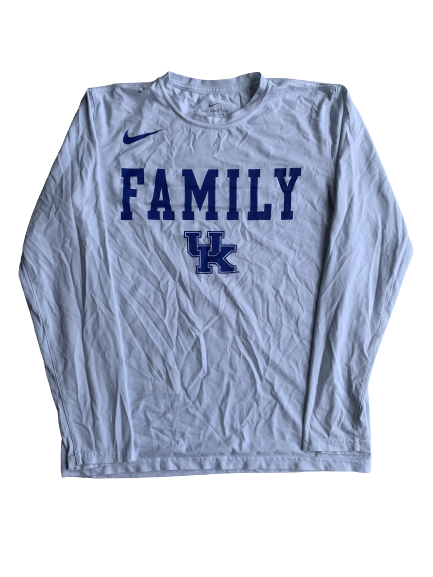 Ashton Hagans Kentucky Basketball Team Exclusive "FAMILY" Long Sleeve with 