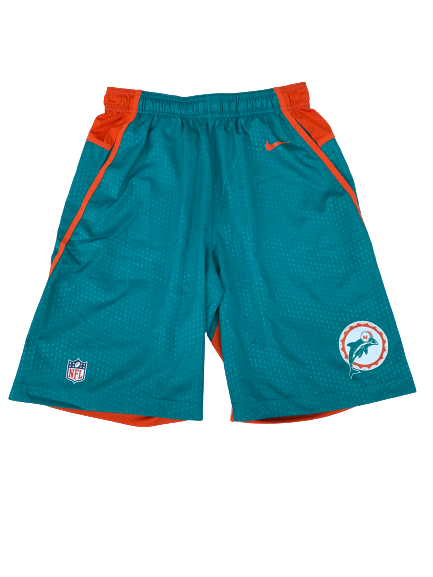 Miami Dolphins Retro Logo Workout Shorts (Size M)