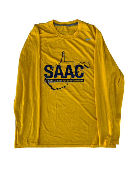Chase Illig West Virginia Baseball "SAAC" Long Sleeve Shirt (Size L)