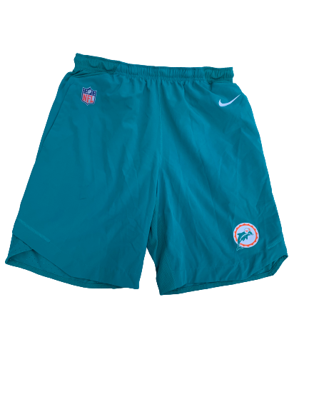 Miami Dolphins Retro Logo Workout Shorts (Size M)