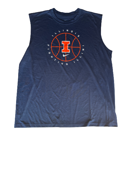 Giorgi Bezhanishvili Illinois Basketball Workout Tank (Size XL)