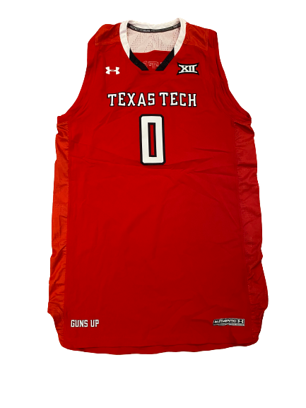 Tommy Hamilton Texas Tech Basketball Game-Worn Jersey (Size XXL +2 Length)