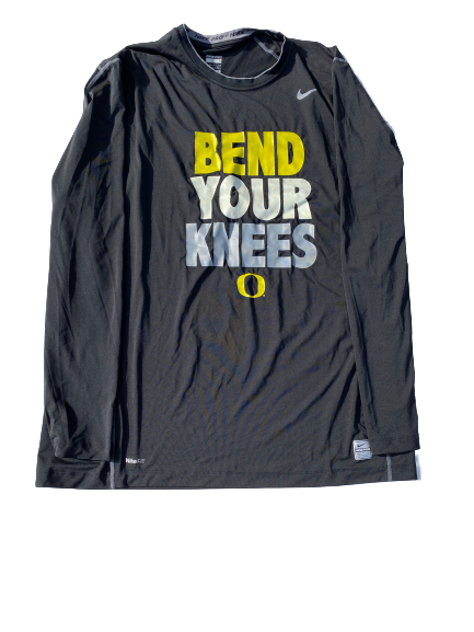 E.J. Singler Oregon Player Exclusive "Bend Your Knees" Pre-Game Warm-Up Shooting Shirt (Size XXL)