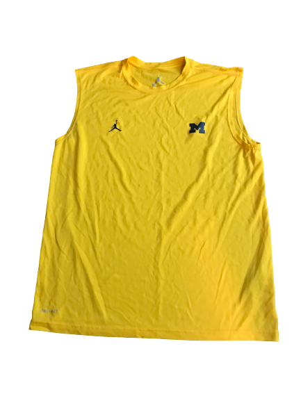 Shea Patterson Michigan Team Issued Jordan Sleeveless Shirt (Size L)