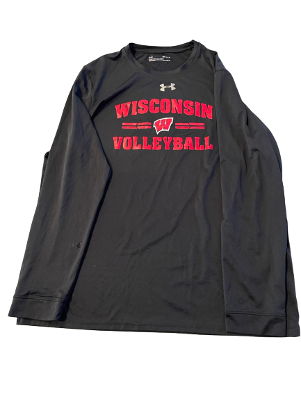 Sydney Hilley Wisconsin Volleyball SIGNED Long Sleeve Practice Shirt with Number on Back (Size M)