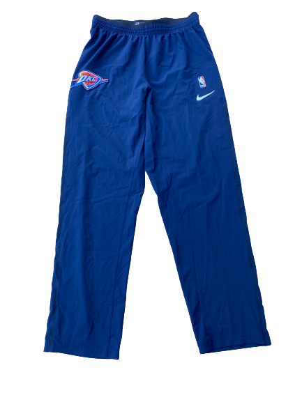 Kyle Singler Oklahoma City Thunder Player-Exclusive Pre-Game Warm-Up Snap-Off Sweatpants (Size XLT)