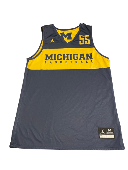 Eli Brooks Michigan Basketball SIGNED Exclusive Reversible Practice Jersey (Size M)