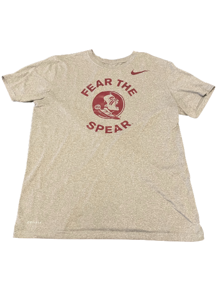 Mat Nelson Florida State Baseball Team Exclusive "Fear The Spear" Workout Shirt (Size L)