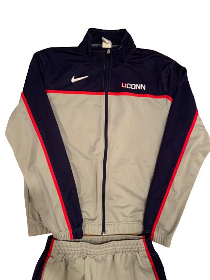 UCONN Basketball Travel Sweatsuit - Jacket AND Pants (Size L)