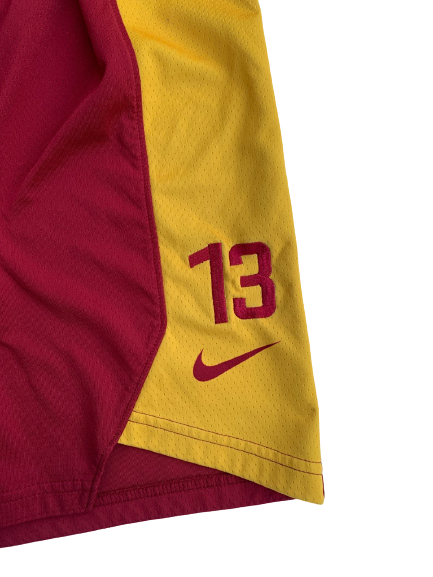 Quinton Adlesh USC Basketball Practice Shorts With 