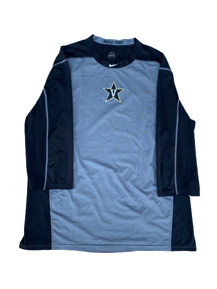 Patrick Raby Vanderbilt Baseball 3/4 Sleeve Compression Shirt (Size XXL)