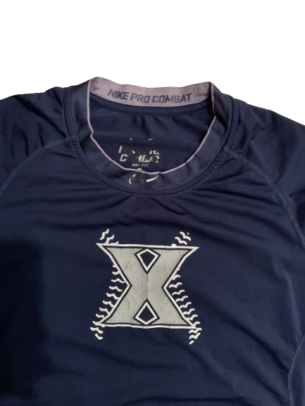 Garrett Schilling Xavier Baseball NIKE Compression Shirt (Size L)