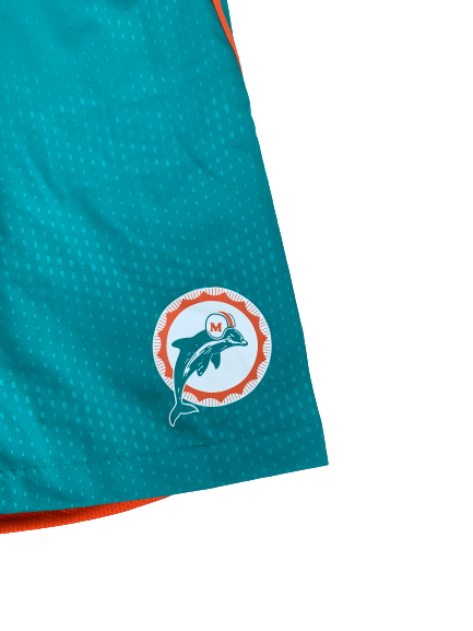 Miami Dolphins Retro Logo Workout Shorts (Size M)