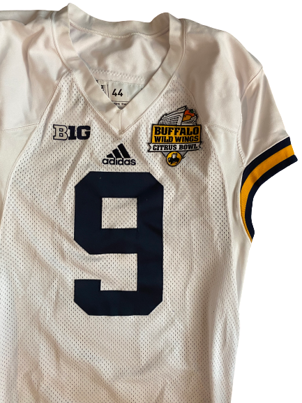 Mike McCray Michigan Football Team Issued Official 2016 Buffalo Wild Wings Citrus Bowl Jersey