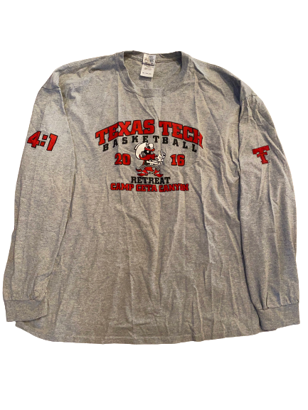 Tommy Hamilton Texas Tech Basketball Long Sleeve Shirt (Size XXL)