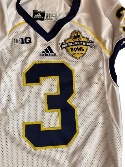 Mike McCray Michigan Football Team Issued Official 2013 Buffalo Wild Wings Jersey