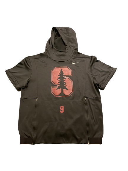 Ben Edwards Stanford Football Player Exclusive Short-Sleeve Travel Hoodie with Number (Size L)