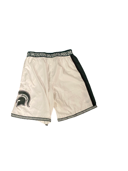 Cassius Winston Michigan State Basketball Senior Night Game-Worn Throwback Shorts (3/8/20)