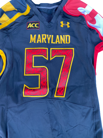 Kingsley Opara Maryland Football Game Issued Jersey (Size 48 Tall)